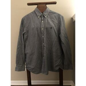 RALPH LAUREN  BUTTON Up DOWN LONG SLEEVE SHIRT Mens Embroidered Pony